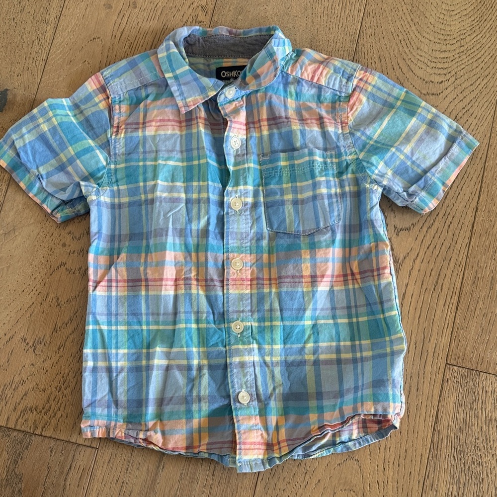 OshKosh B'gosh Kids Multicolor Plaid Button Down Shirt
